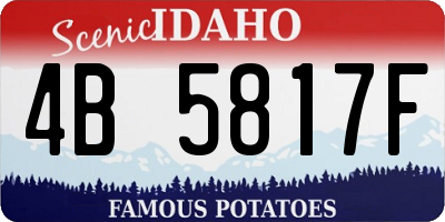 ID license plate 4B5817F
