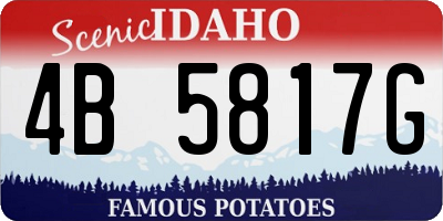 ID license plate 4B5817G