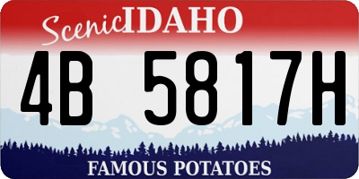 ID license plate 4B5817H