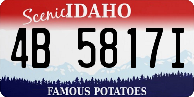 ID license plate 4B5817I
