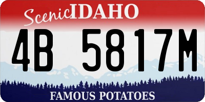 ID license plate 4B5817M