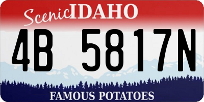 ID license plate 4B5817N