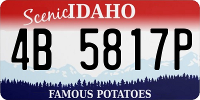 ID license plate 4B5817P