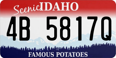ID license plate 4B5817Q
