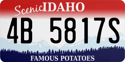 ID license plate 4B5817S