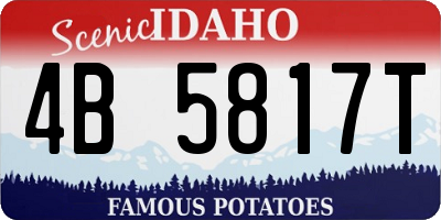 ID license plate 4B5817T