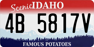 ID license plate 4B5817V