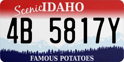 ID license plate 4B5817Y
