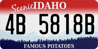 ID license plate 4B5818B