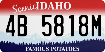 ID license plate 4B5818M