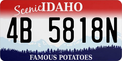 ID license plate 4B5818N