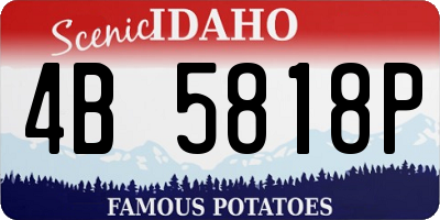 ID license plate 4B5818P