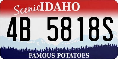 ID license plate 4B5818S