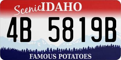 ID license plate 4B5819B