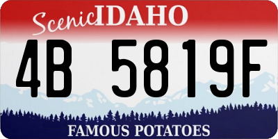 ID license plate 4B5819F
