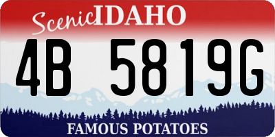 ID license plate 4B5819G