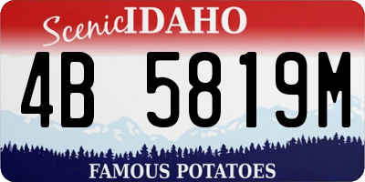 ID license plate 4B5819M