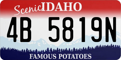 ID license plate 4B5819N
