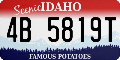 ID license plate 4B5819T