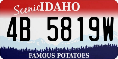 ID license plate 4B5819W