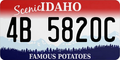 ID license plate 4B5820C