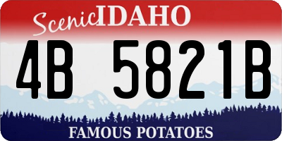 ID license plate 4B5821B