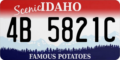ID license plate 4B5821C