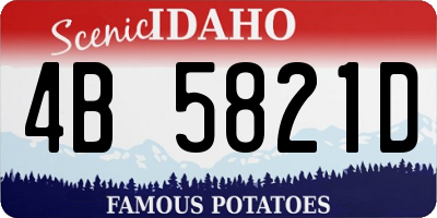 ID license plate 4B5821D