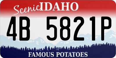 ID license plate 4B5821P