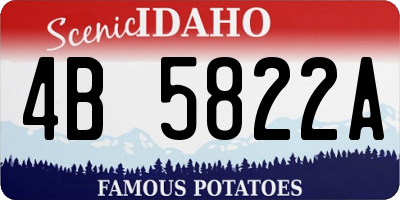 ID license plate 4B5822A