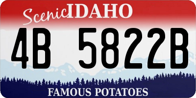 ID license plate 4B5822B