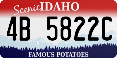 ID license plate 4B5822C