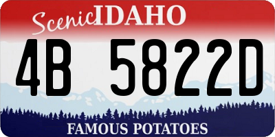 ID license plate 4B5822D