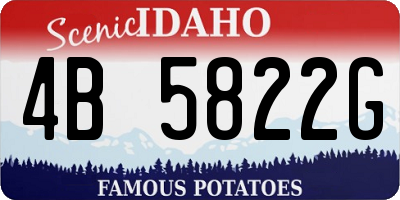 ID license plate 4B5822G