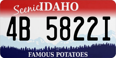 ID license plate 4B5822I
