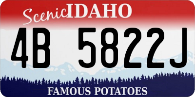 ID license plate 4B5822J