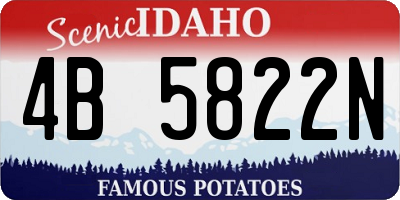 ID license plate 4B5822N