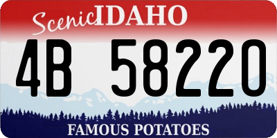 ID license plate 4B5822O