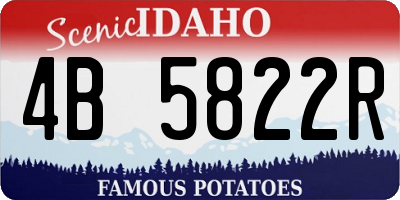 ID license plate 4B5822R