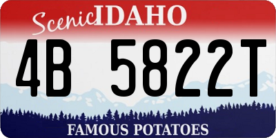 ID license plate 4B5822T