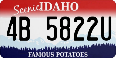 ID license plate 4B5822U