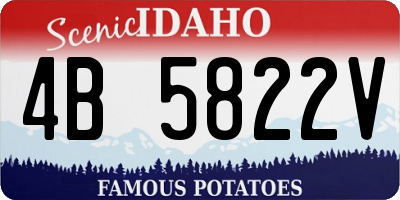 ID license plate 4B5822V