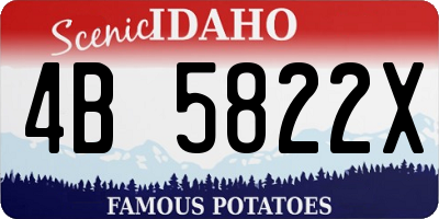 ID license plate 4B5822X