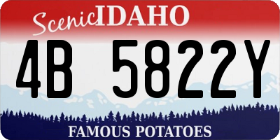 ID license plate 4B5822Y