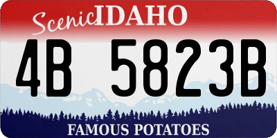 ID license plate 4B5823B