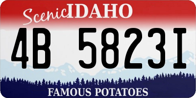 ID license plate 4B5823I