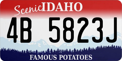 ID license plate 4B5823J