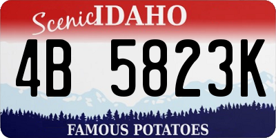 ID license plate 4B5823K