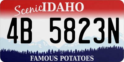 ID license plate 4B5823N