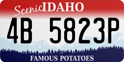 ID license plate 4B5823P